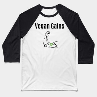 Vegan Gains Baseball T-Shirt